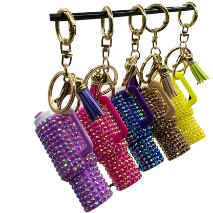 Rhinestone Tumbler Keychains