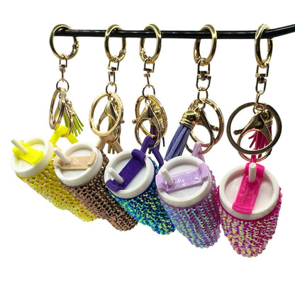 Rhinestone Tumbler Keychains
