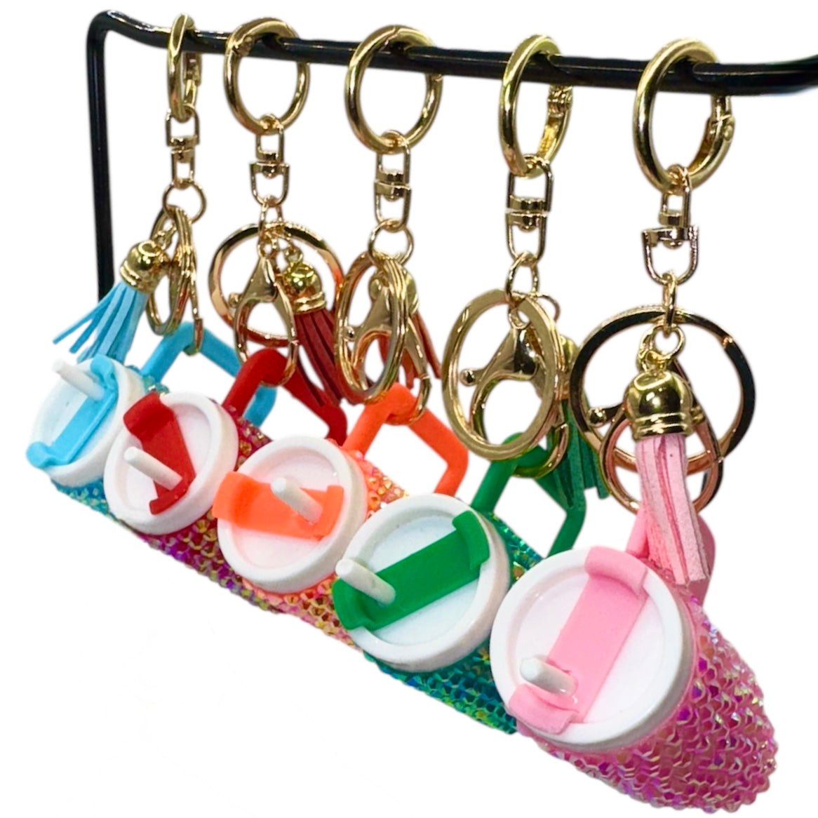 Rhinestone Tumbler Keychains