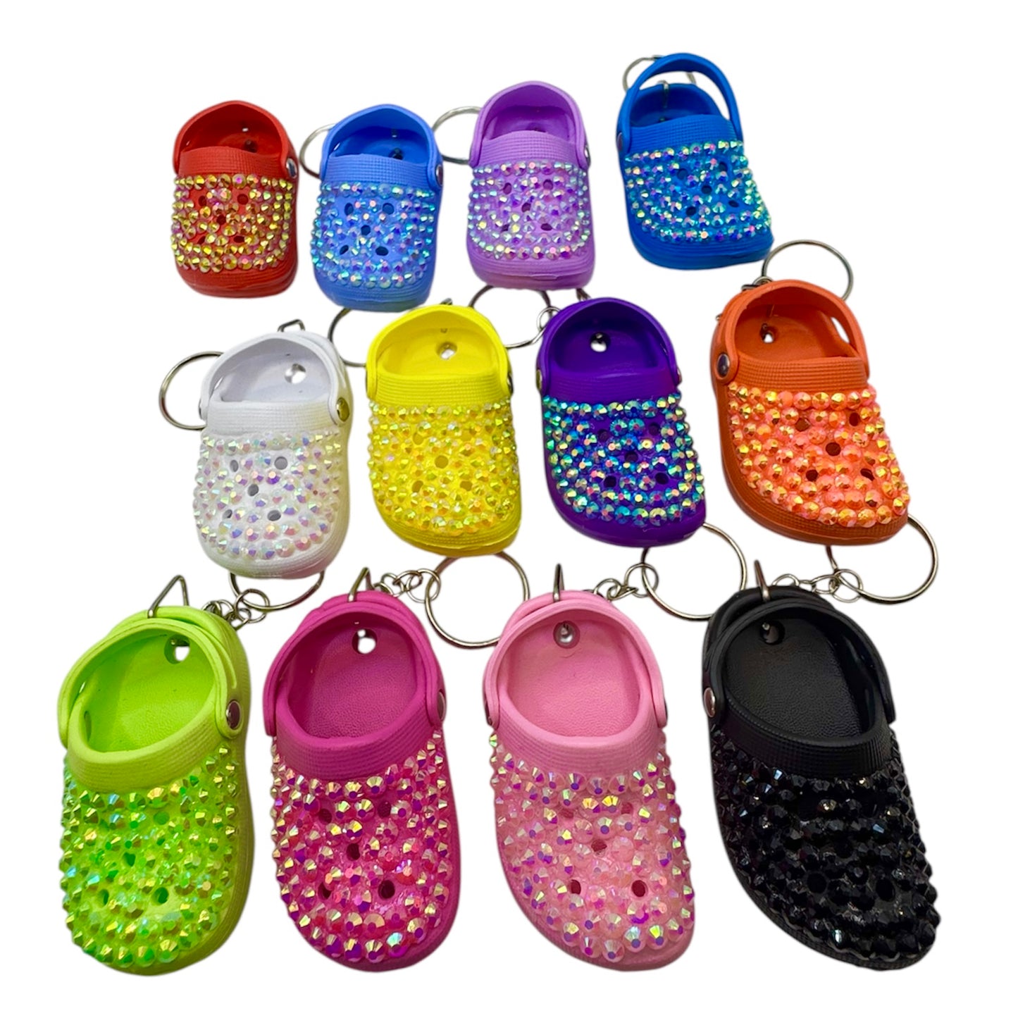 Rhinestone Croc Keychains