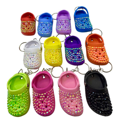 Rhinestone Croc Keychains