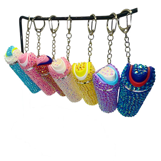 Rhinestone Water Bottle Keychain