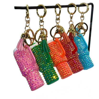Rhinestone Tumbler Keychains