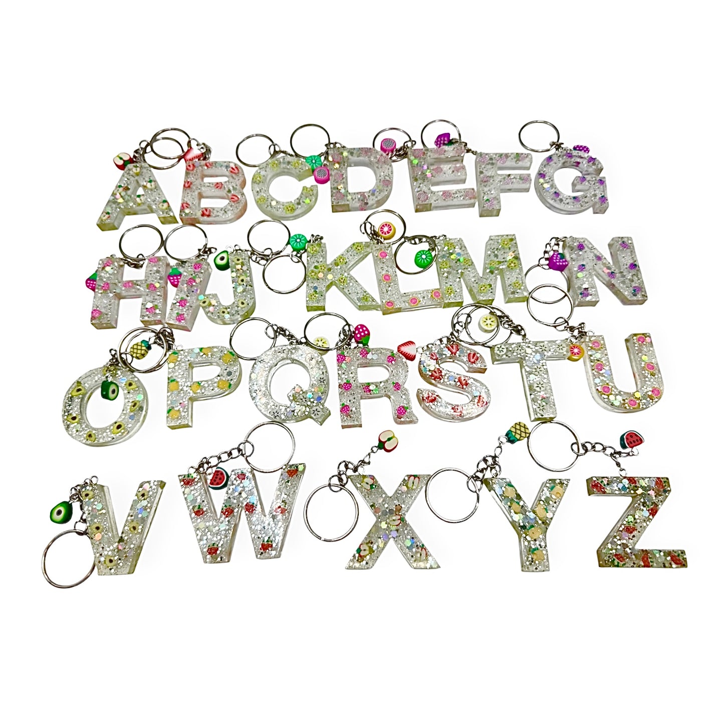 Resin Letter Keychains