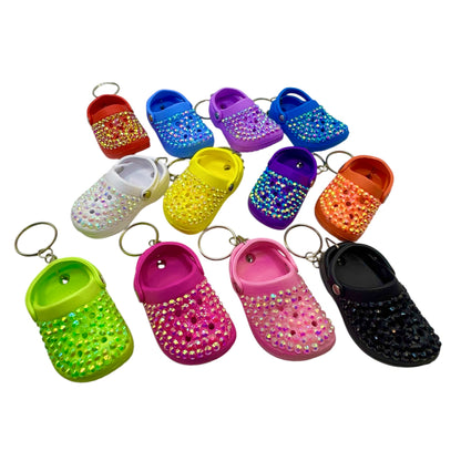 Rhinestone Croc Keychains